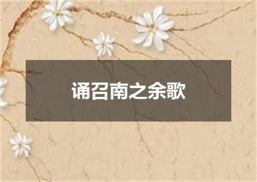 诵召南之余歌