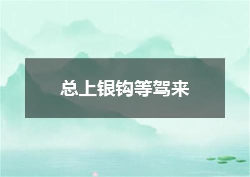总上银钩等驾来