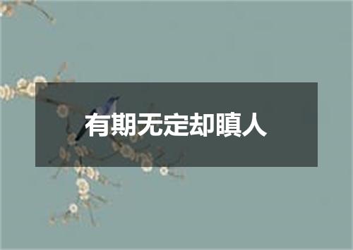 有期无定却瞋人