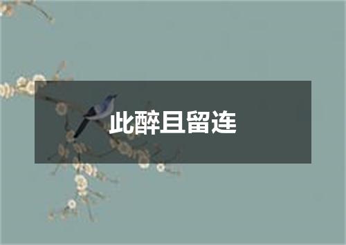此醉且留连