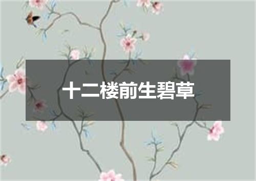 十二楼前生碧草