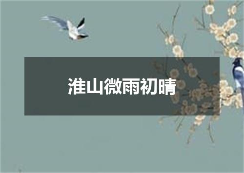 淮山微雨初晴