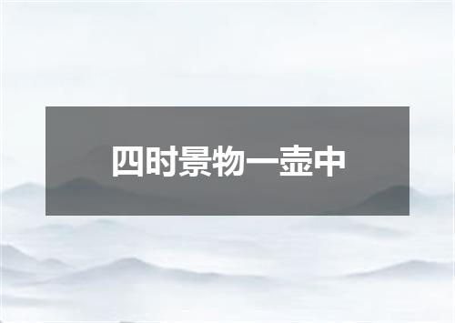 四时景物一壶中
