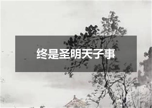 终是圣明天子事
