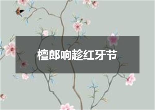 檀郎响趁红牙节
