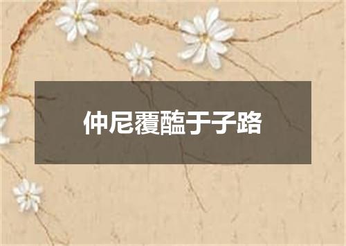 仲尼覆醢于子路