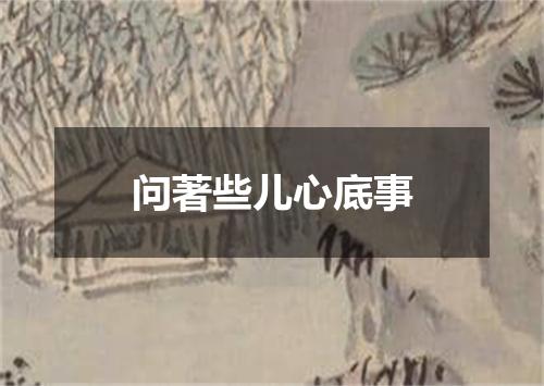 问著些儿心底事