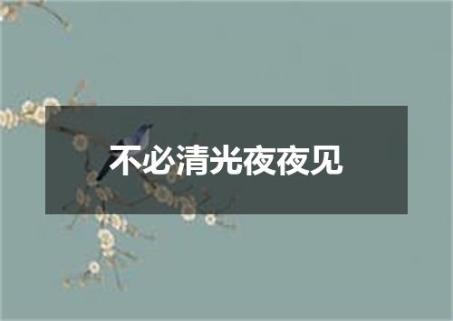 不必清光夜夜见
