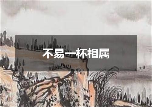 不易一杯相属