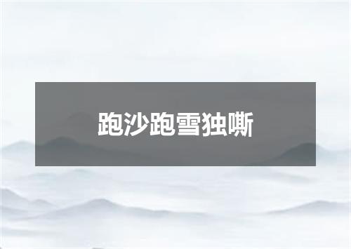 跑沙跑雪独嘶