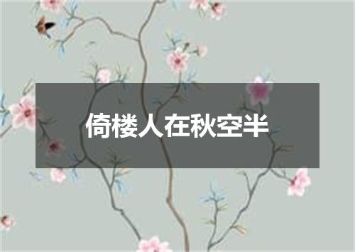 倚楼人在秋空半