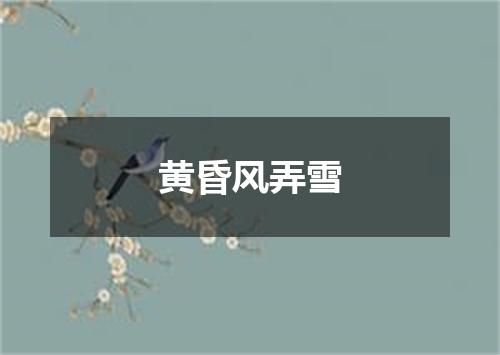 黄昏风弄雪