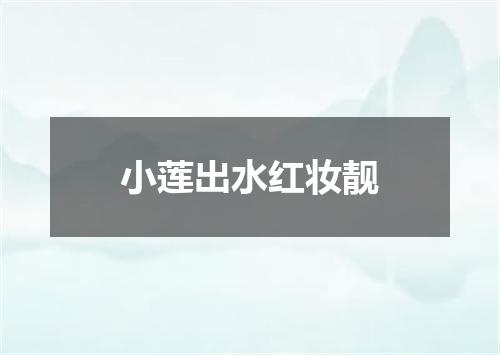 小莲出水红妆靓