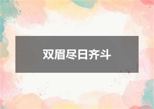 双眉尽日齐斗