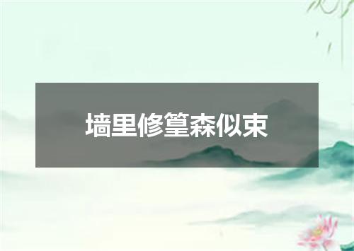 墙里修篁森似束