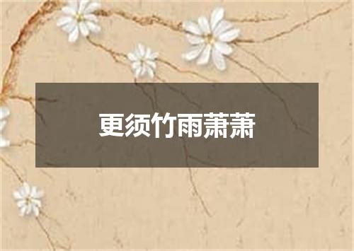 更须竹雨萧萧