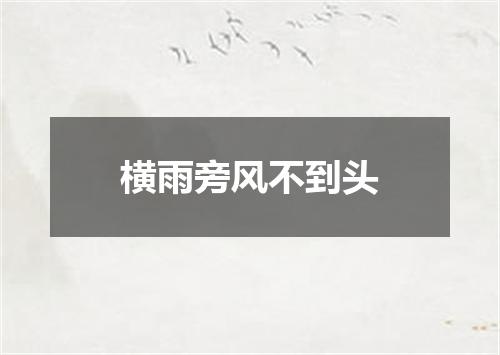 横雨旁风不到头