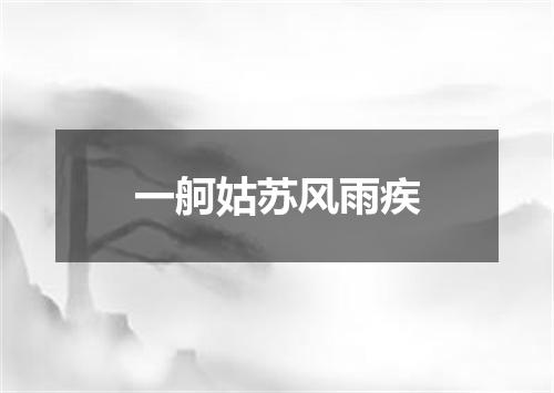 一舸姑苏风雨疾