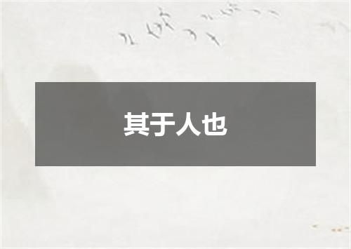 其于人也