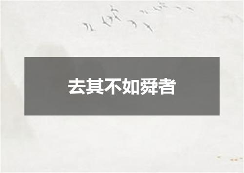 去其不如舜者