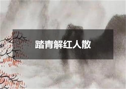 踏青解红人散