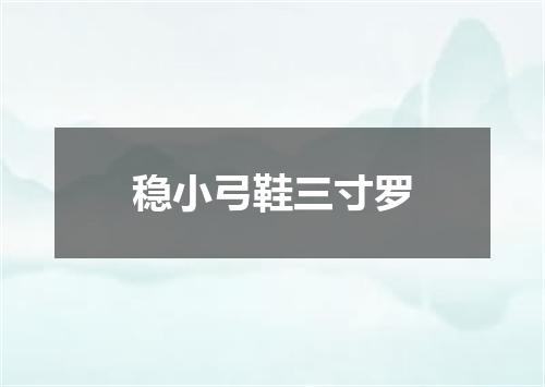 稳小弓鞋三寸罗