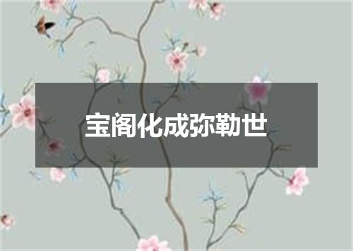 宝阁化成弥勒世
