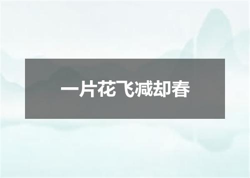 一片花飞减却春