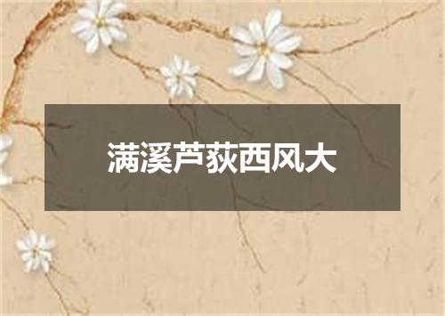 满溪芦荻西风大