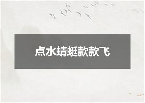 点水蜻蜓款款飞
