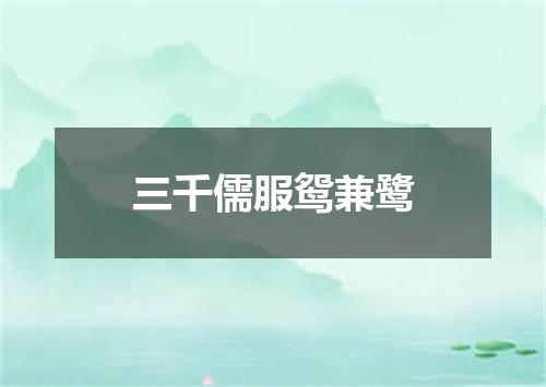 三千儒服鸳兼鹭