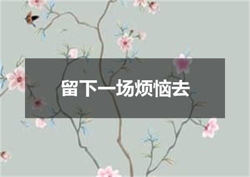 留下一场烦恼去