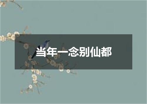 当年一念别仙都