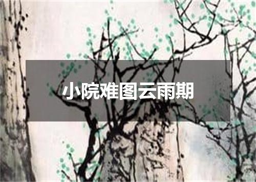 小院难图云雨期