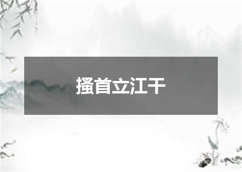 搔首立江干