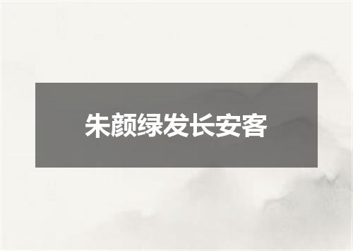 朱颜绿发长安客