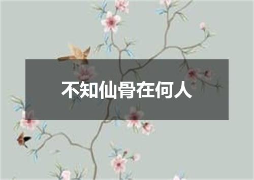 不知仙骨在何人