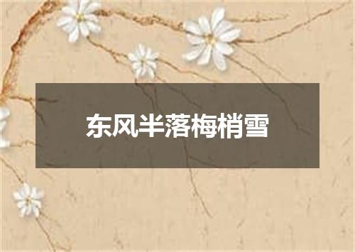 东风半落梅梢雪
