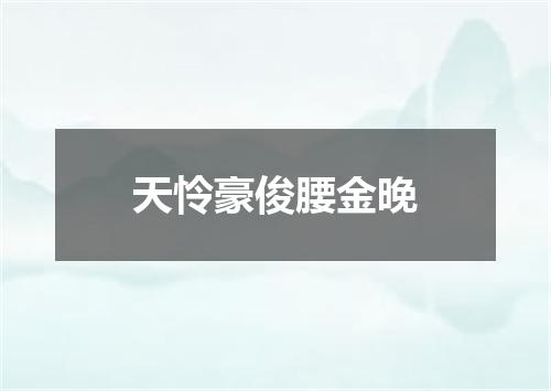 天怜豪俊腰金晚