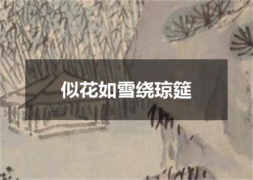 似花如雪绕琼筵