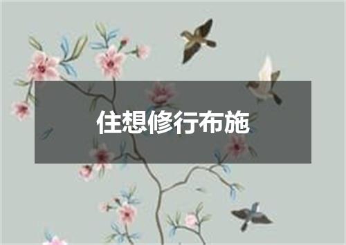 住想修行布施