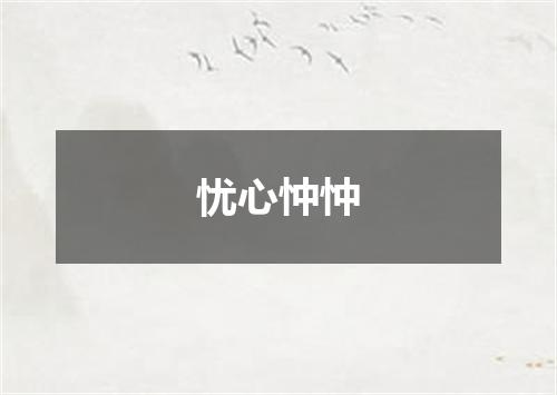 忧心忡忡