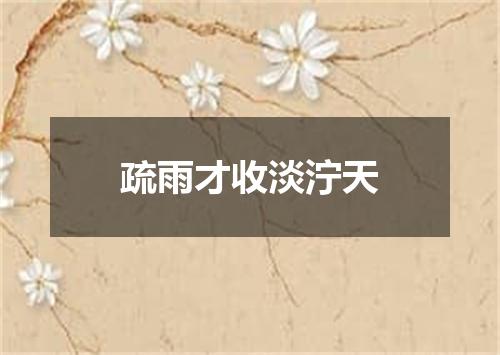 疏雨才收淡泞天