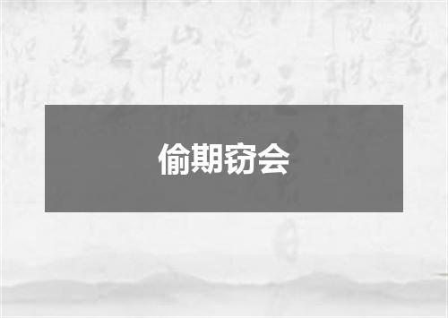 偷期窃会