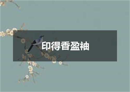 印得香盈袖