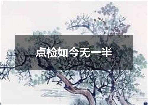 点检如今无一半
