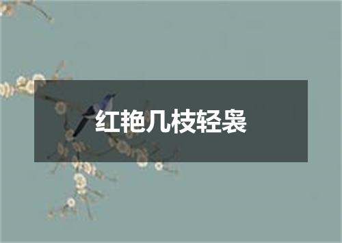 红艳几枝轻袅