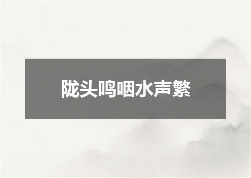 陇头鸣咽水声繁