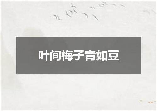 叶间梅子青如豆