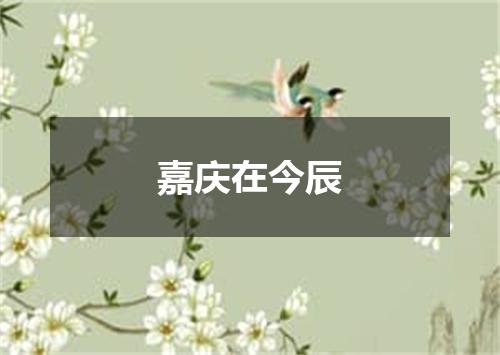 嘉庆在今辰